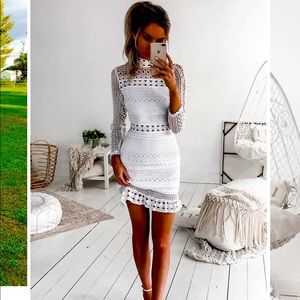 Beautiful white Jaus dress; size USA 10